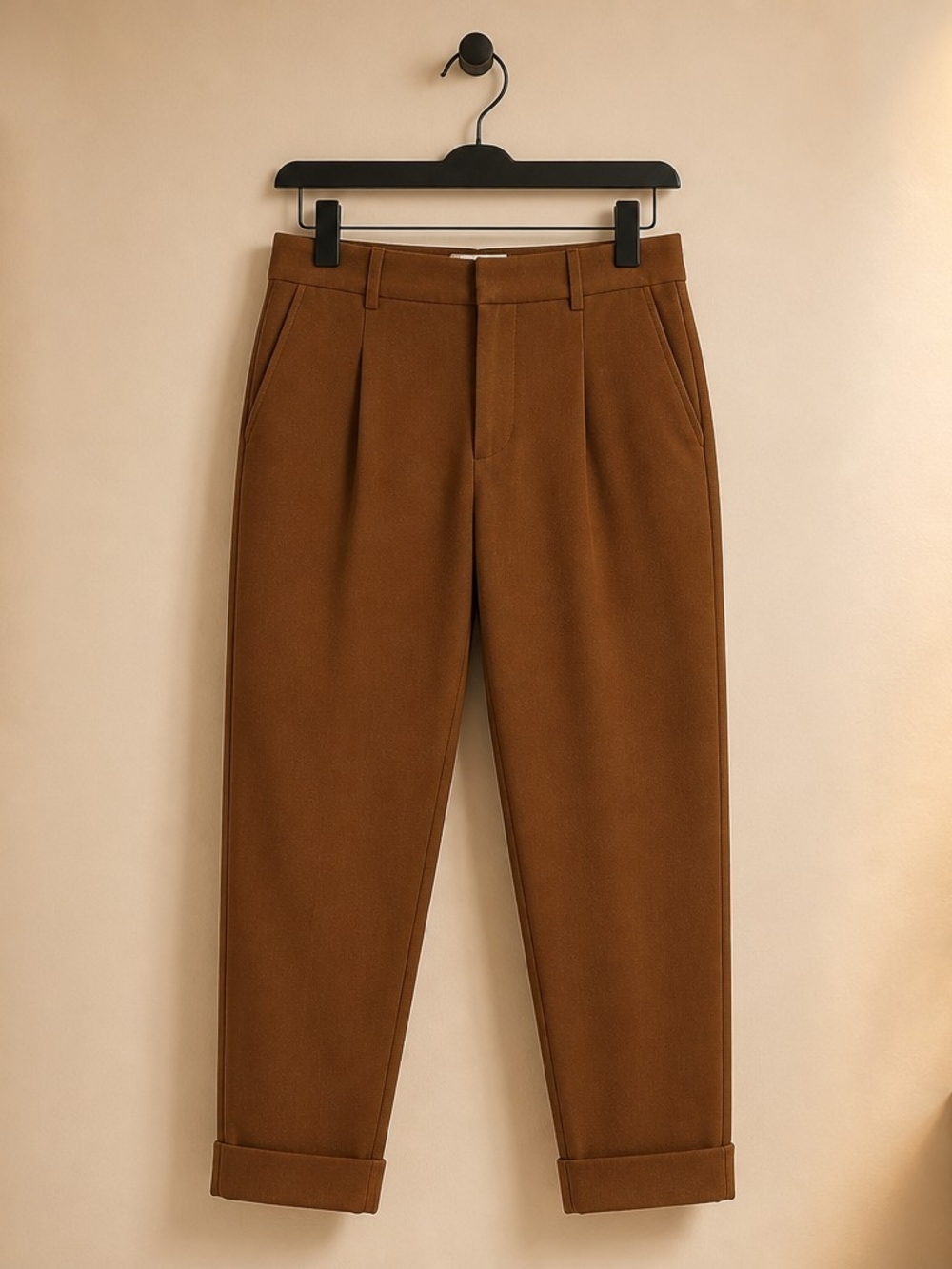 Banana Republic Women's Brown Tapered Ankle Dress Pants Size 2 Cuffed Career Off